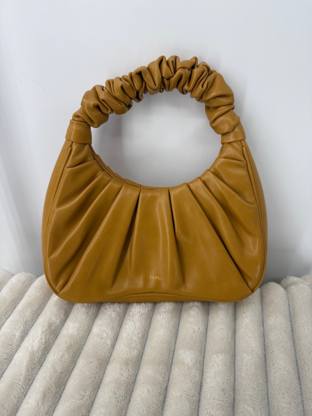 JW PEI Gabbi Ruched Hobo Handbag in Beer